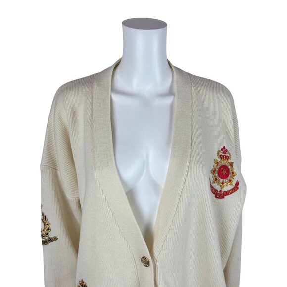 Vintage 80s Military Sweater Women's 1X Semper AV Fidelis Royal Wear Devonshire - Picture 3 of 10